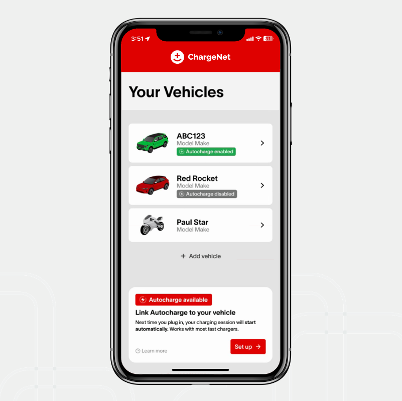 Link Autocharge to your vehicle